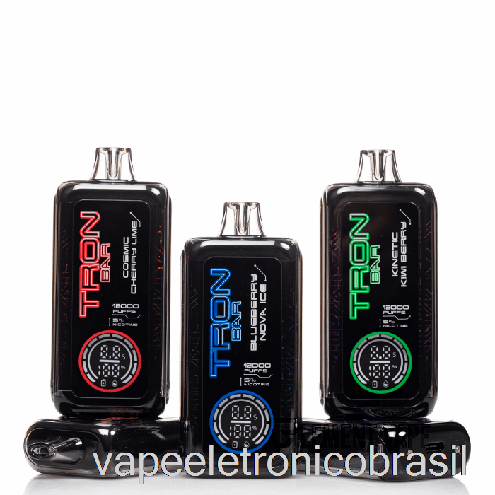 Vape Eletrônico Tron ​​bar 12k Descartável Neon Menta Gelo